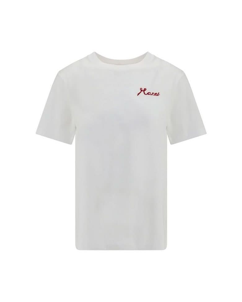 Marni White Cotton T-Shirt T-Shirts
