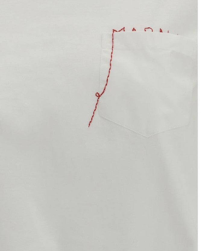 Marni White Cotton T-shirt Glam Steals