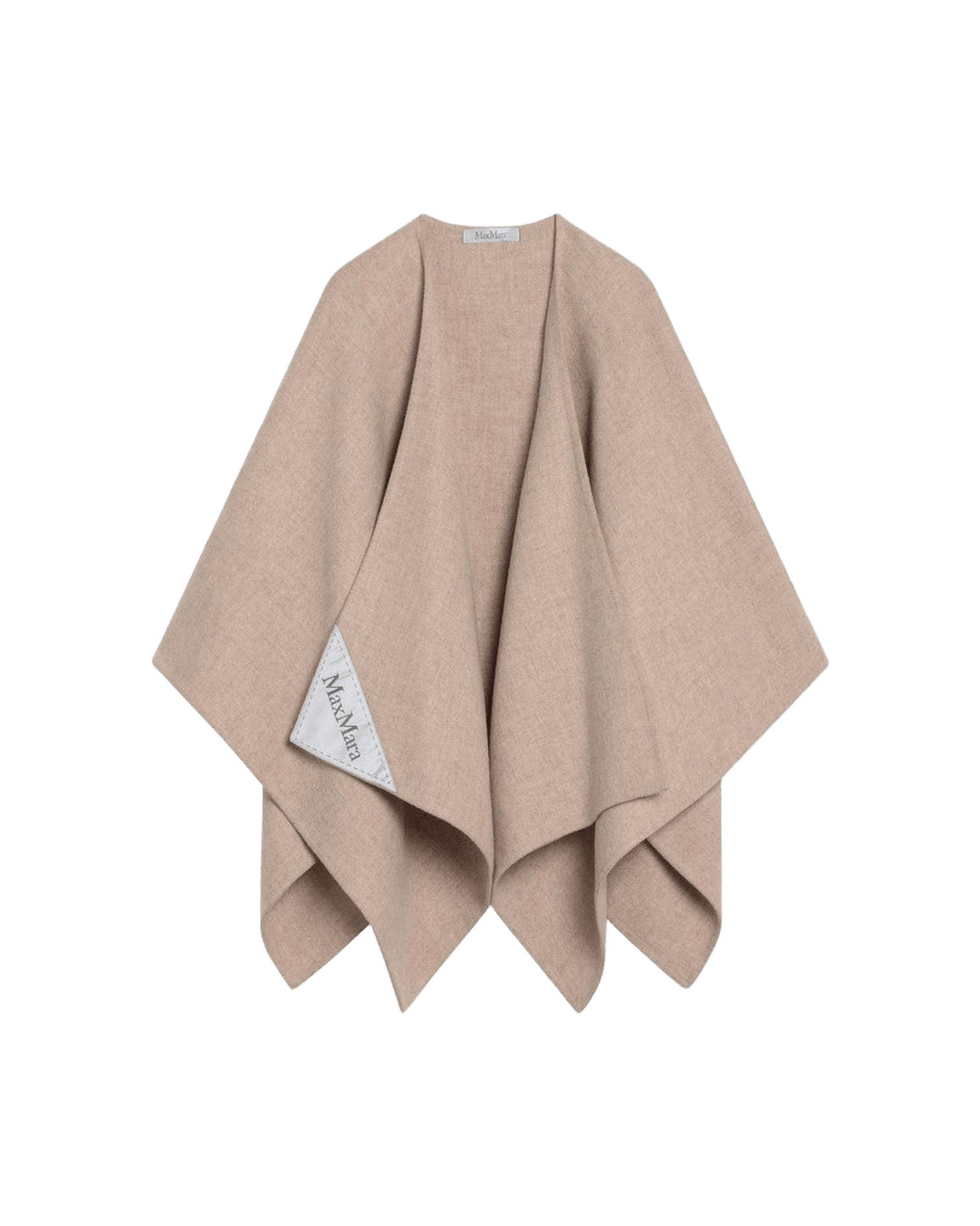 Max Mara Beige Wool Alpaca And Cape Glam Steals