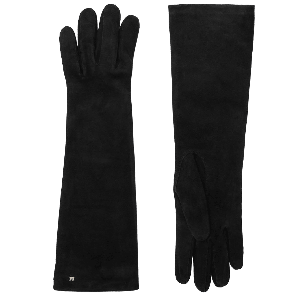 Max Mara Black Suede Long Nappa Gloves Glam Steals