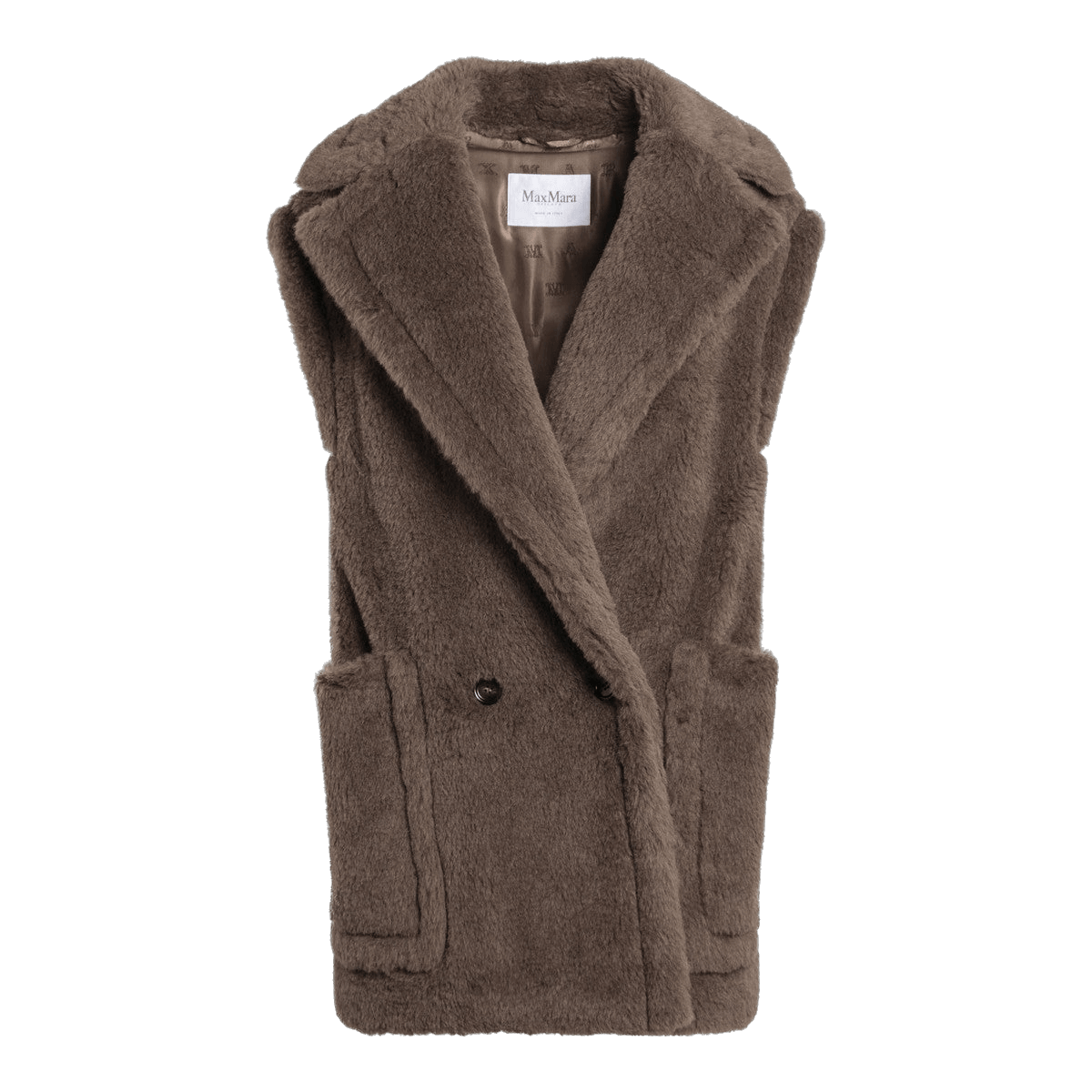 Max Mara Brown Wool Teddy Gilet Glam Steals