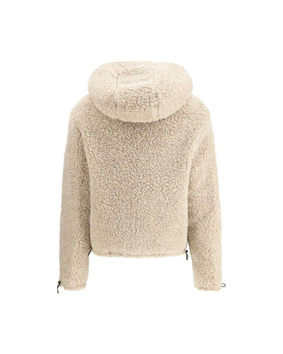 Miu Miu Beige Wool Fleece Full Length Jacket Glam Steals