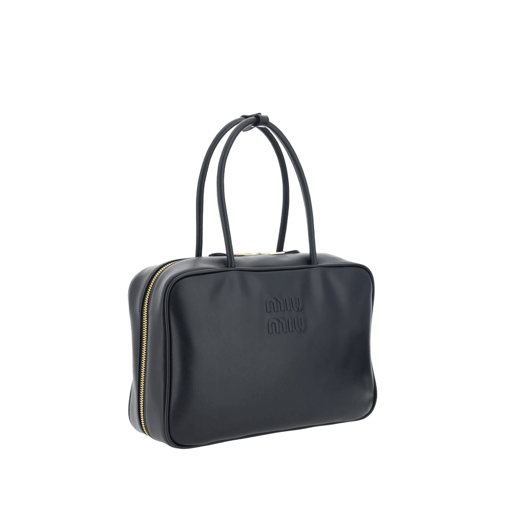 Miu Miu Black Calf Leather Bos Taurus Handbag