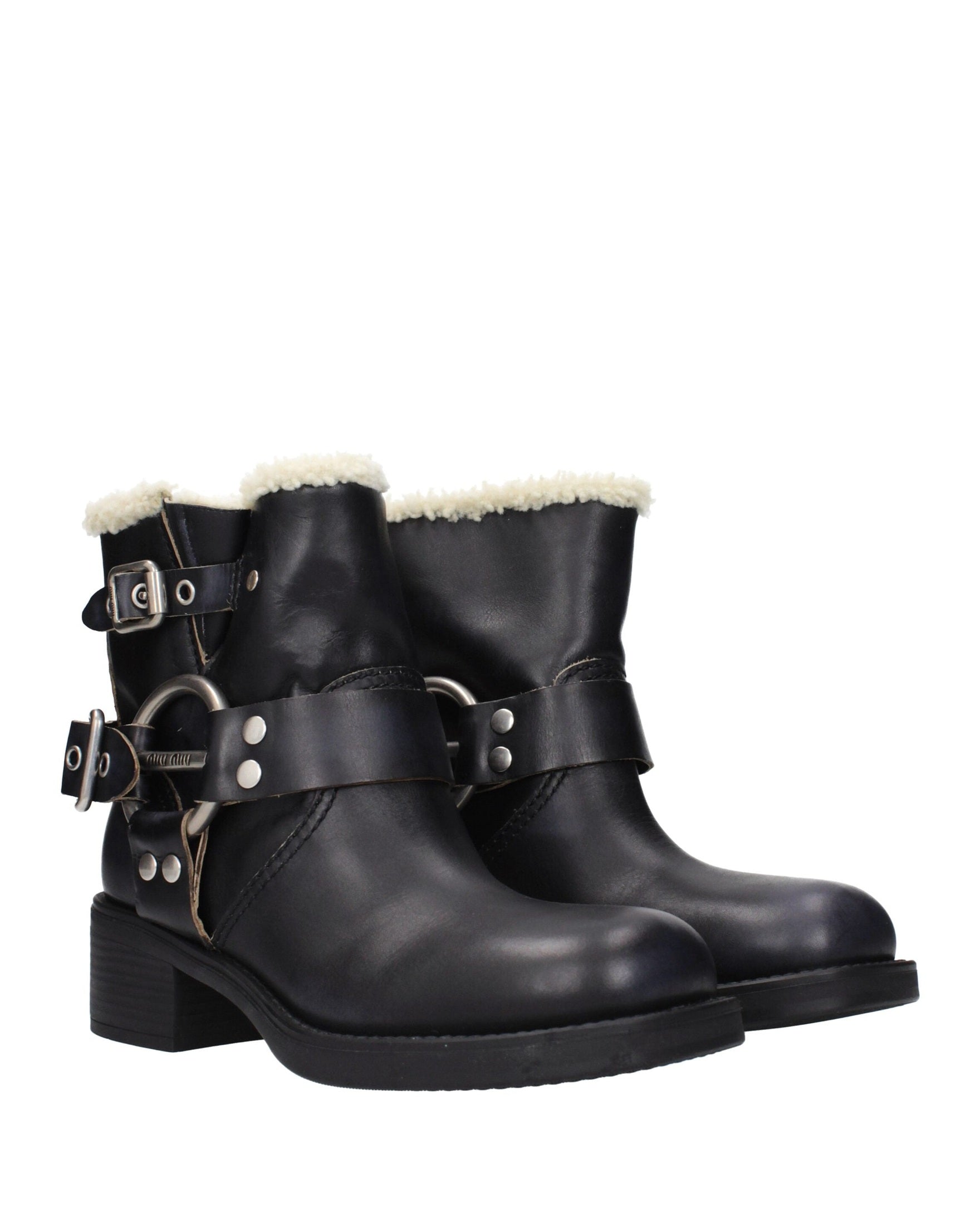 Miu Miu Black Leather Ankle Boots Glam Steals