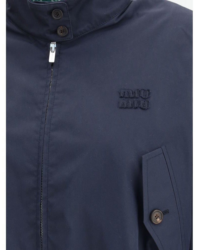 Miu Miu Blue Cotton Bomber Glam Steals