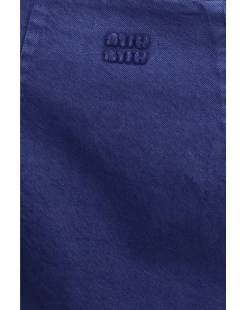 Miu Miu Blue Cotton Dress Glam Steals