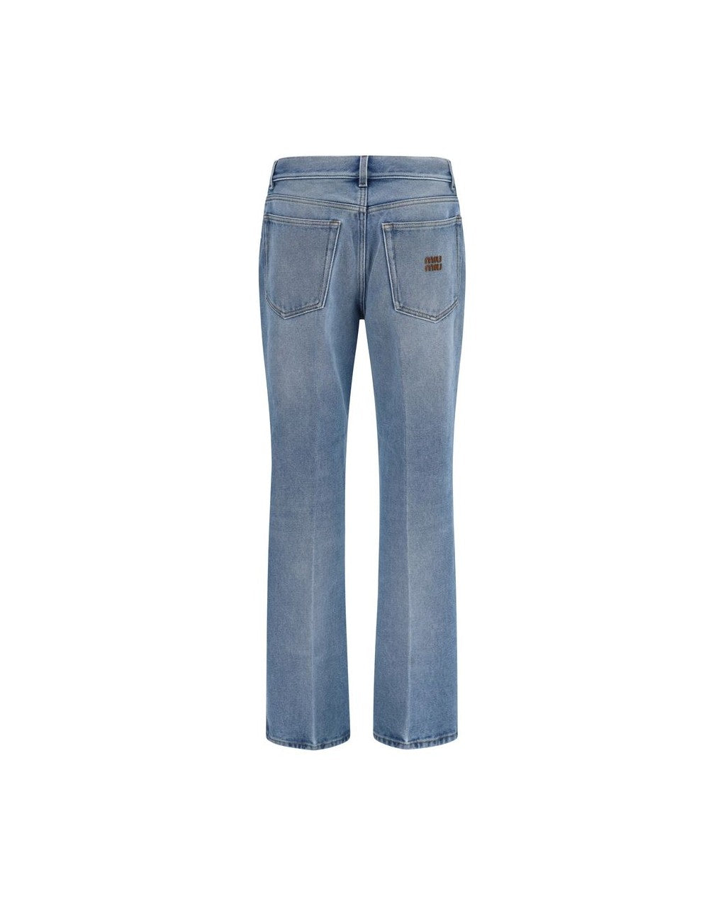 Miu Miu Blue Polyester Relaxed Fit Jeans Glam Steals