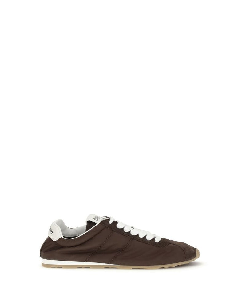 Miu Miu Brown Calf Leather Bos Taurus Low Top Sneakers Glam Steals