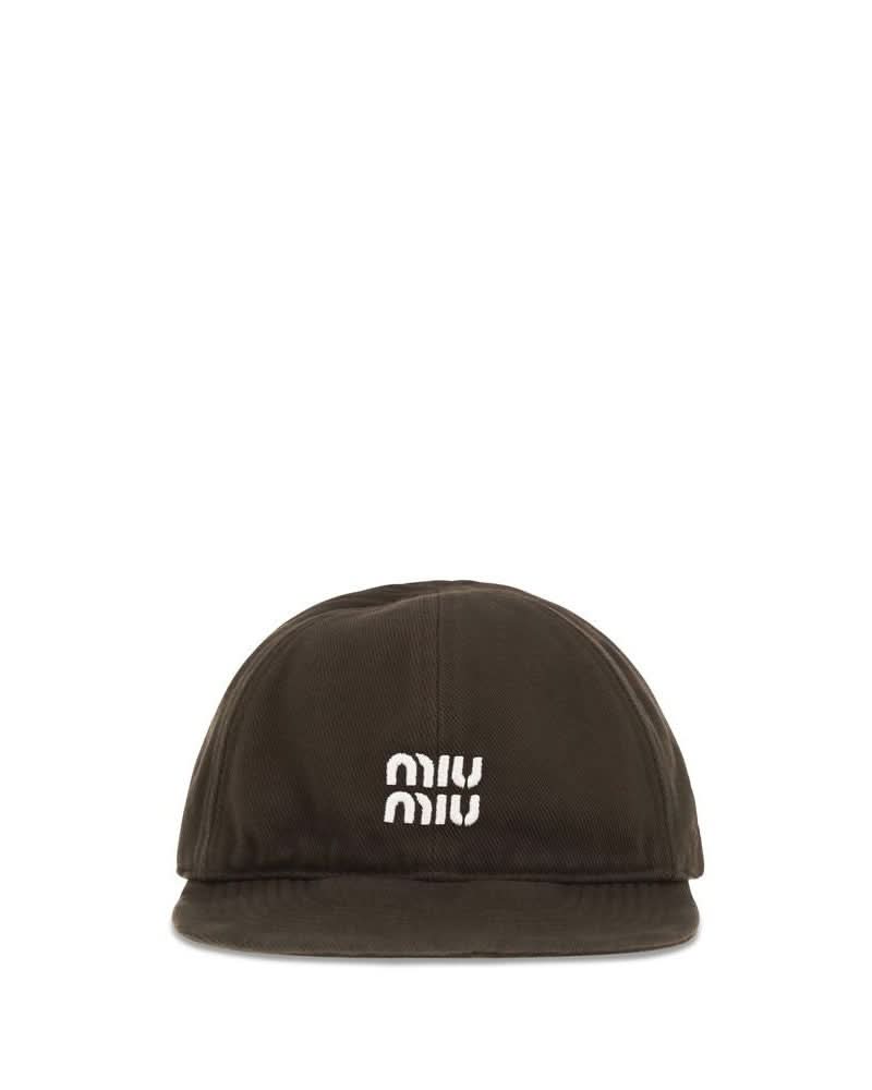 Miu Miu Brown Cotton Cap baseball Hat Glam Steals