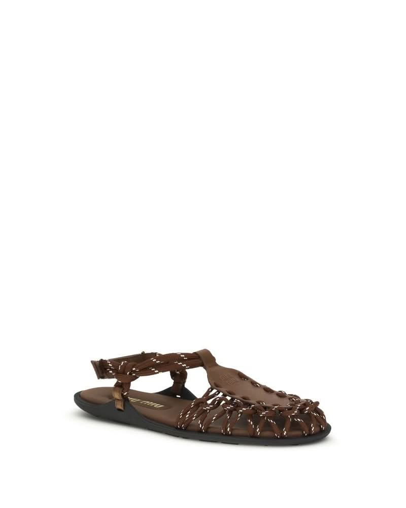 Miu Miu Brown Flat Sandals Glam Steals