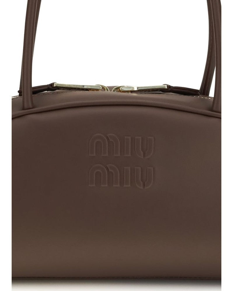 Miu Miu Brown Leather Calf Bos Taurus Handbag Glam Steals