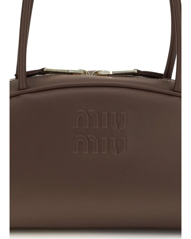 Miu Miu Brown Leather Calf Bos Taurus Handbag Glam Steals