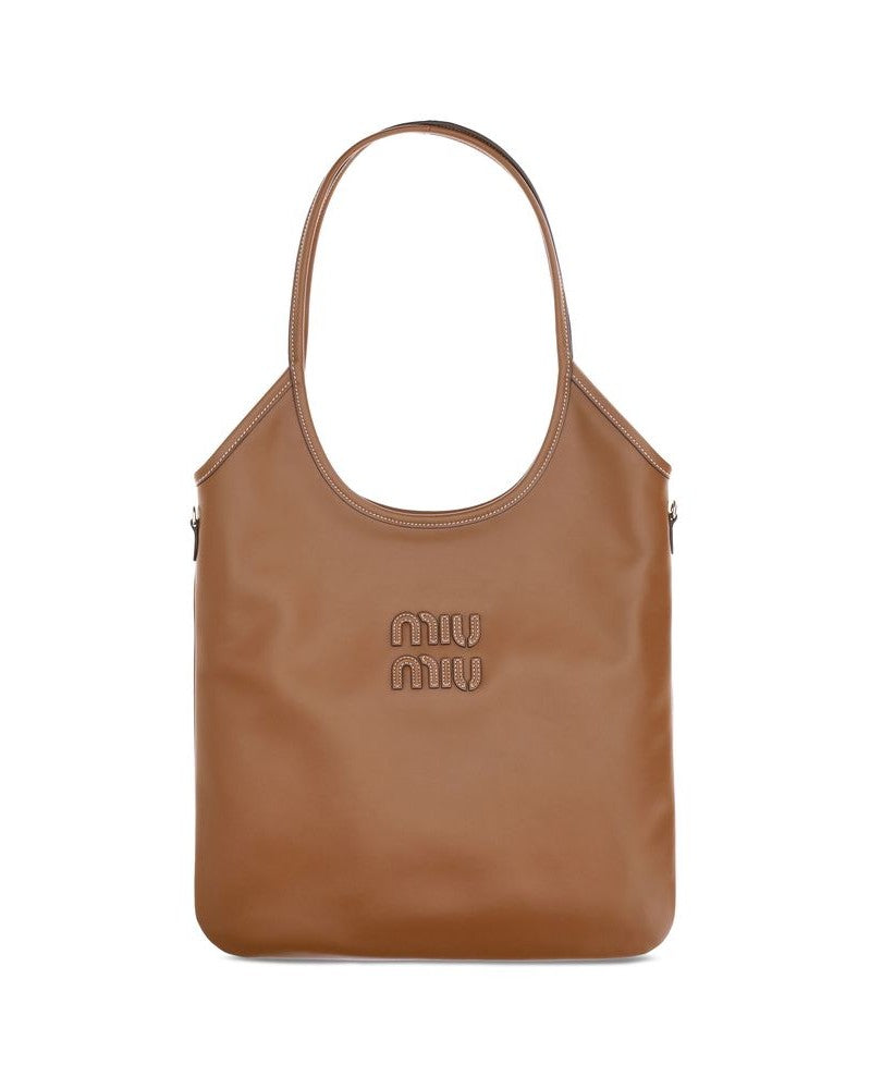 Miu Miu Brown Leather Calf Bos Taurus Shoulder Bag Glam Steals