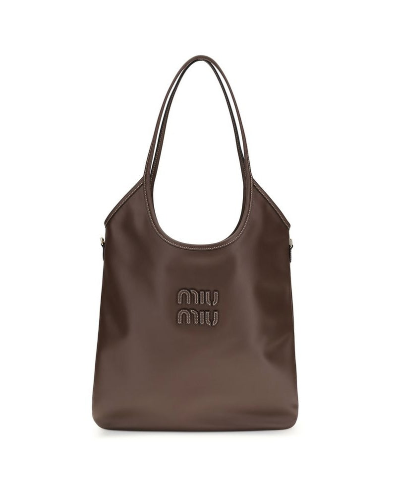 Miu Miu Brown Leather Calf Bos Taurus Shoulder Bag Glam Steals