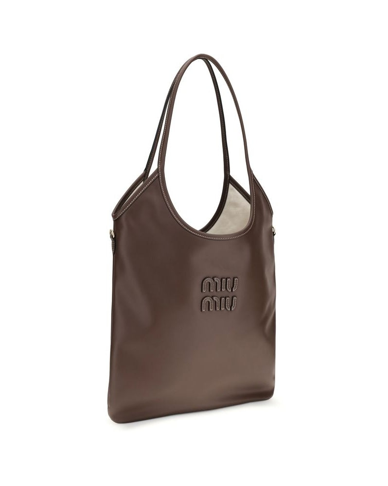 Miu Miu Brown Leather Calf Bos Taurus Shoulder Bag Glam Steals