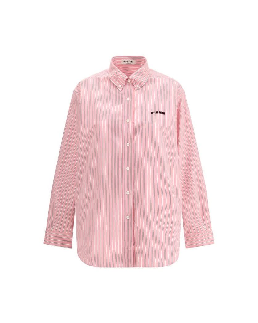 Miu Miu Cotton Pattern Shirt Shirts