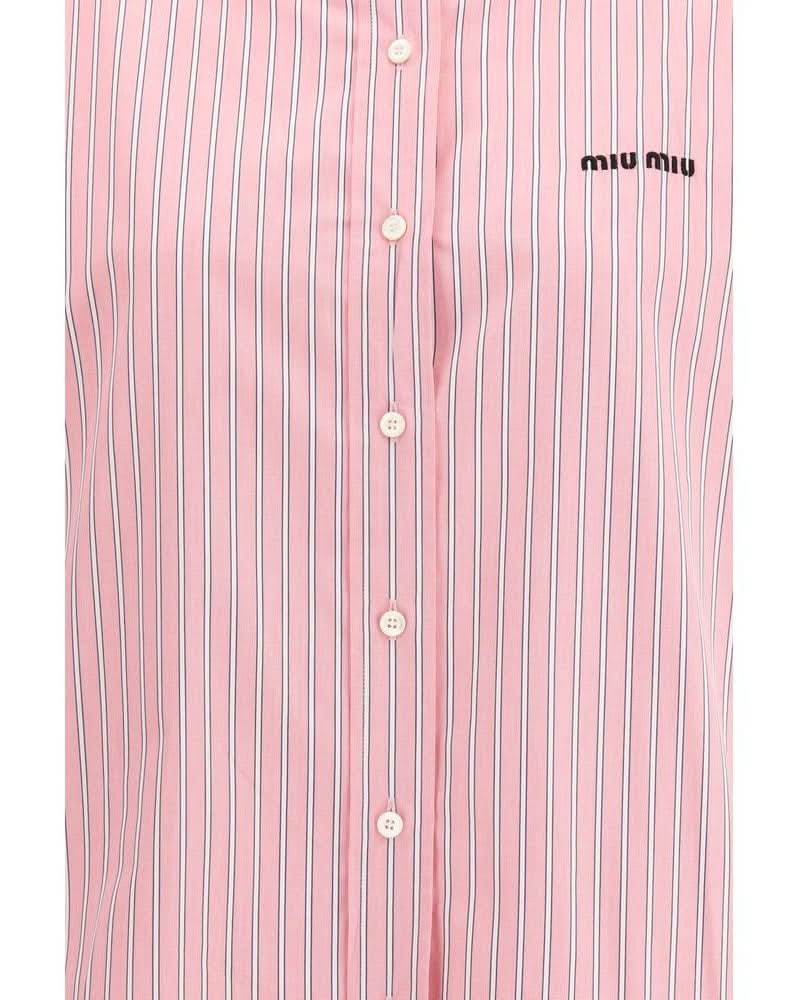 Miu Miu Cotton Pattern Shirt Shirts