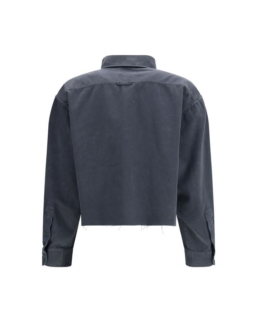 Miu Miu Gray Cotton Dress Shirt Glam Steals