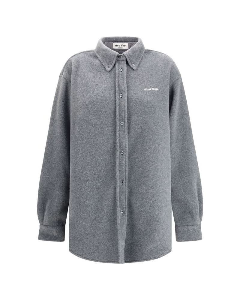 Miu Miu Gray Polyester Shirt Glam Steals