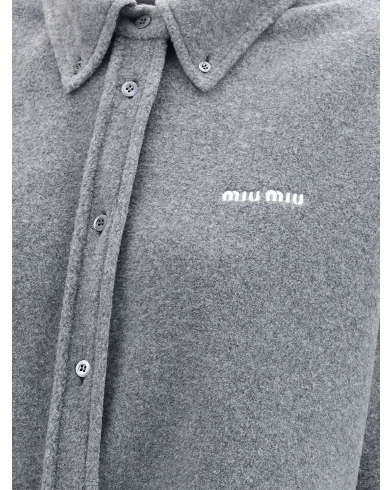 Miu Miu Gray Polyester Shirt Glam Steals