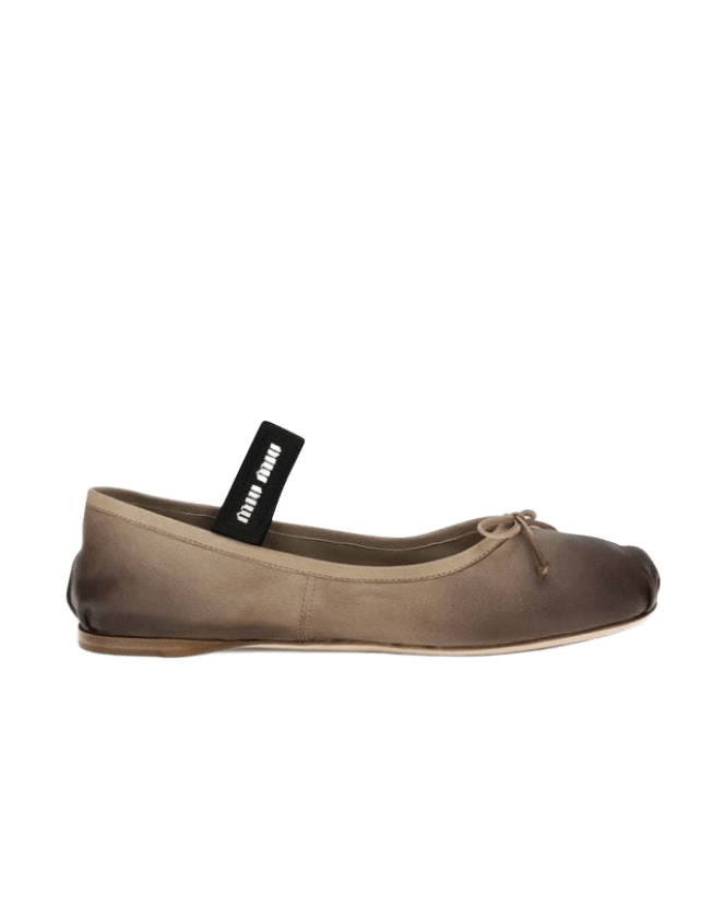 Miu Miu Leather Ballerinas Glam Steals