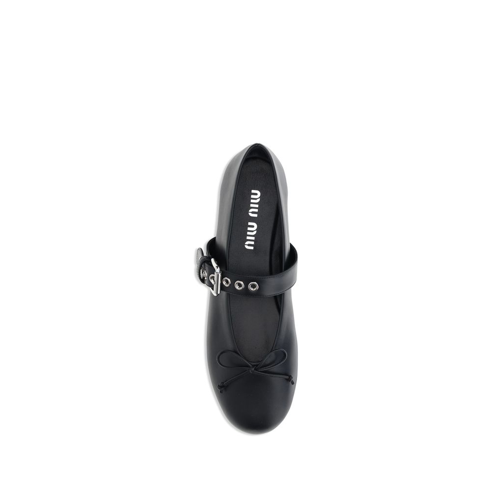 Miu Miu Leather Ballerinas Glam Steals