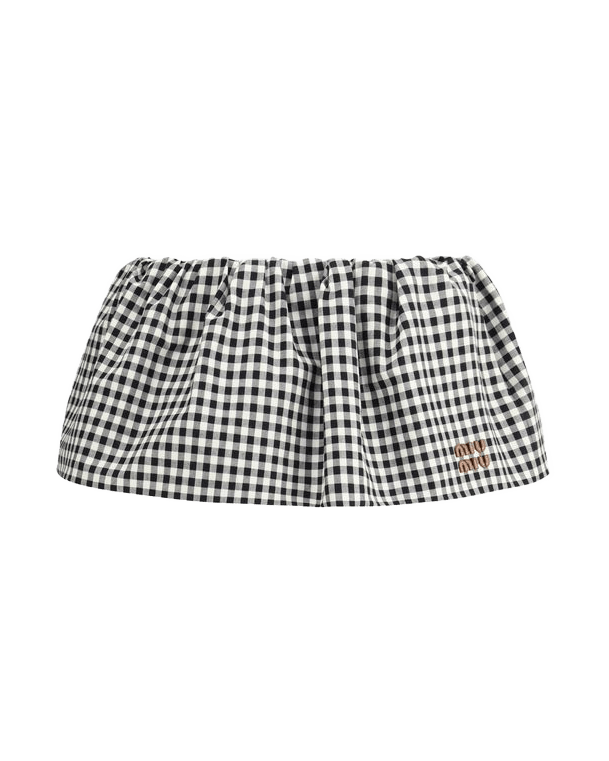 Miu Miu Multicolor Cotton Mini Skirt Glam Steals