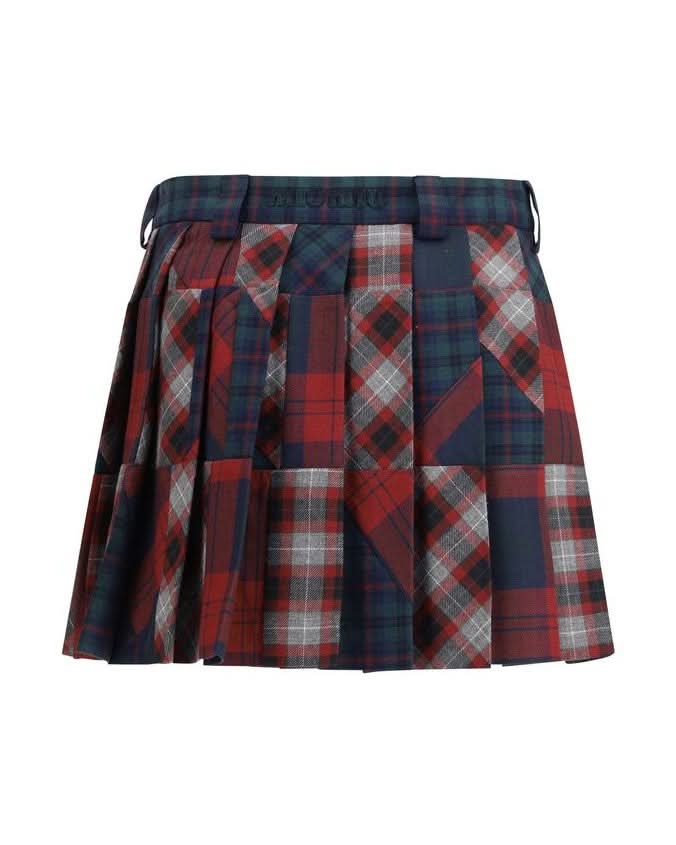 Miu Miu Multicolor Wool Fleece Mini Skirt