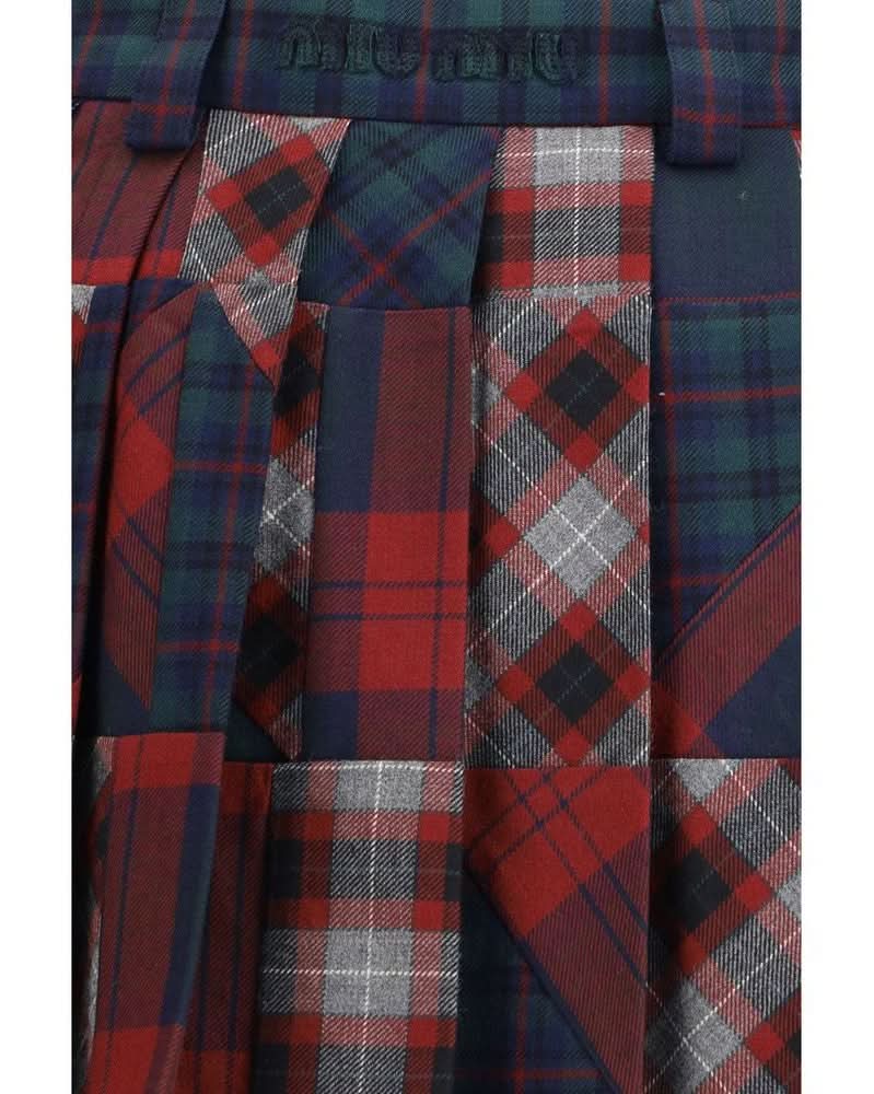 Miu Miu Multicolor Wool Fleece Mini Skirt