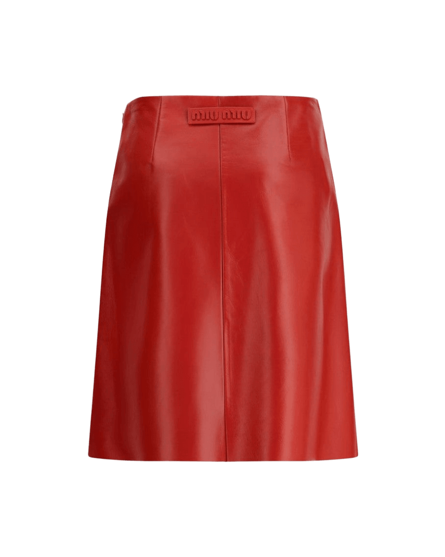 Miu Miu Nappa Leather Skirt Glam Steals