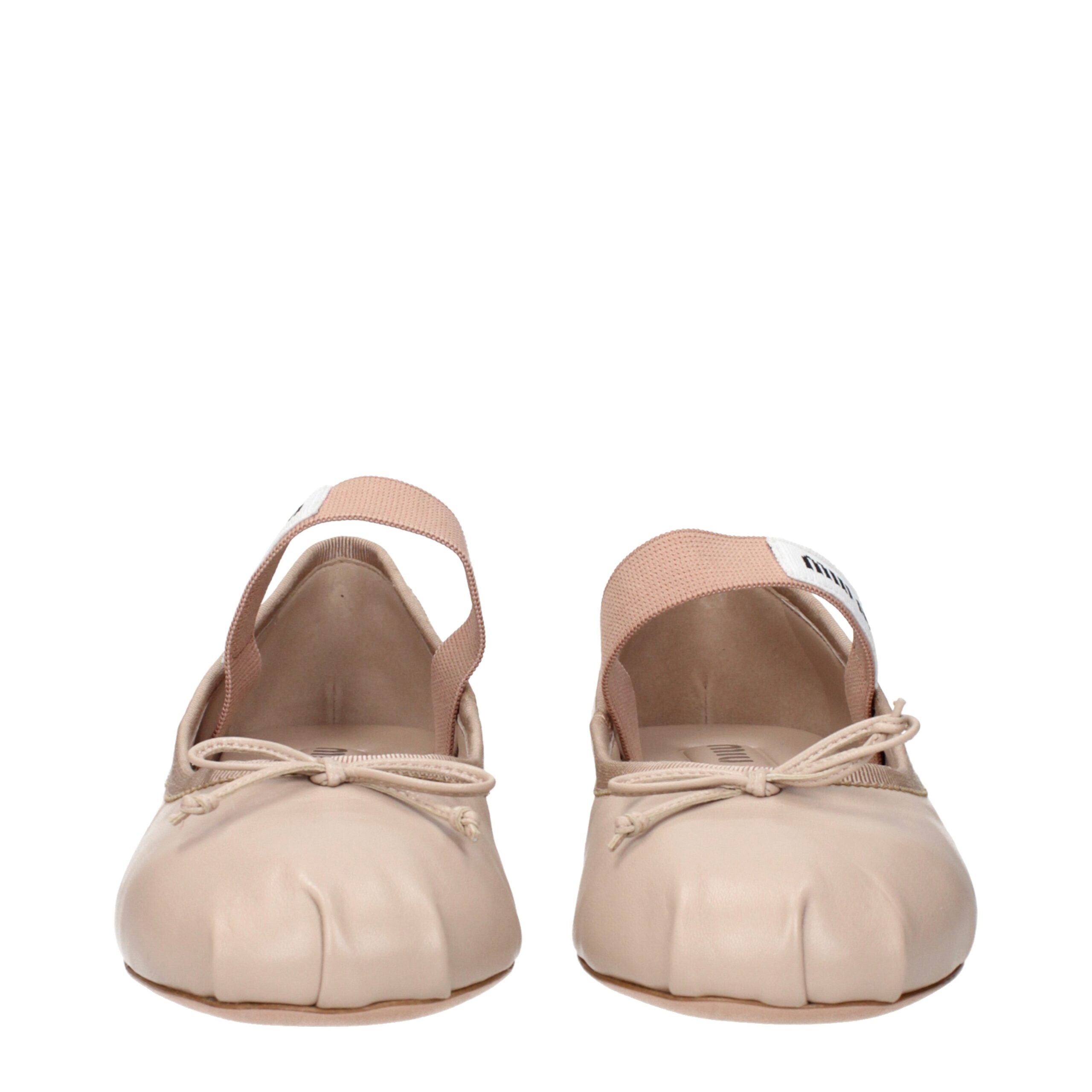 Miu Miu Pink Leather Ballet Flats Glam Steals