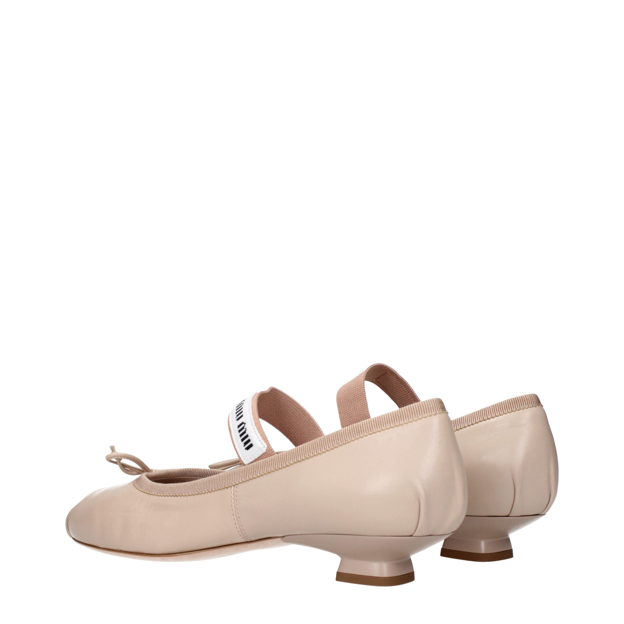 Miu Miu Pink Leather Ballet Flats Glam Steals