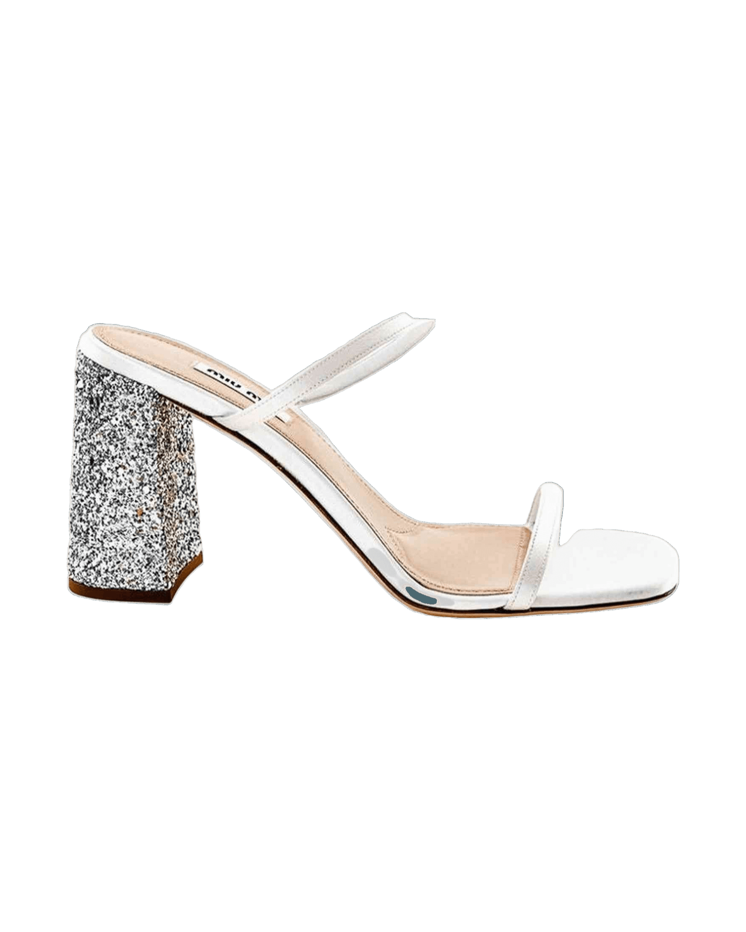 Miu Miu White Silk Sandal Glam Steals