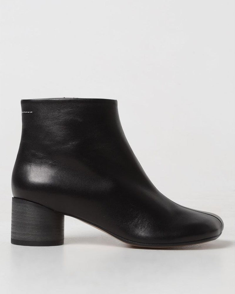 Mm6 Maison Margiela Black Leather Ankle Boots Glam Steals