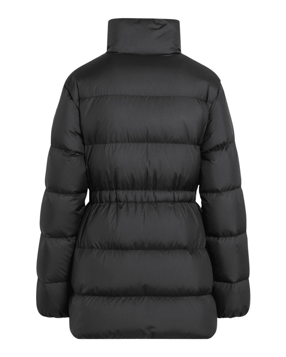 Moncler Black Brossette Down Jacket Zip Glam Steals