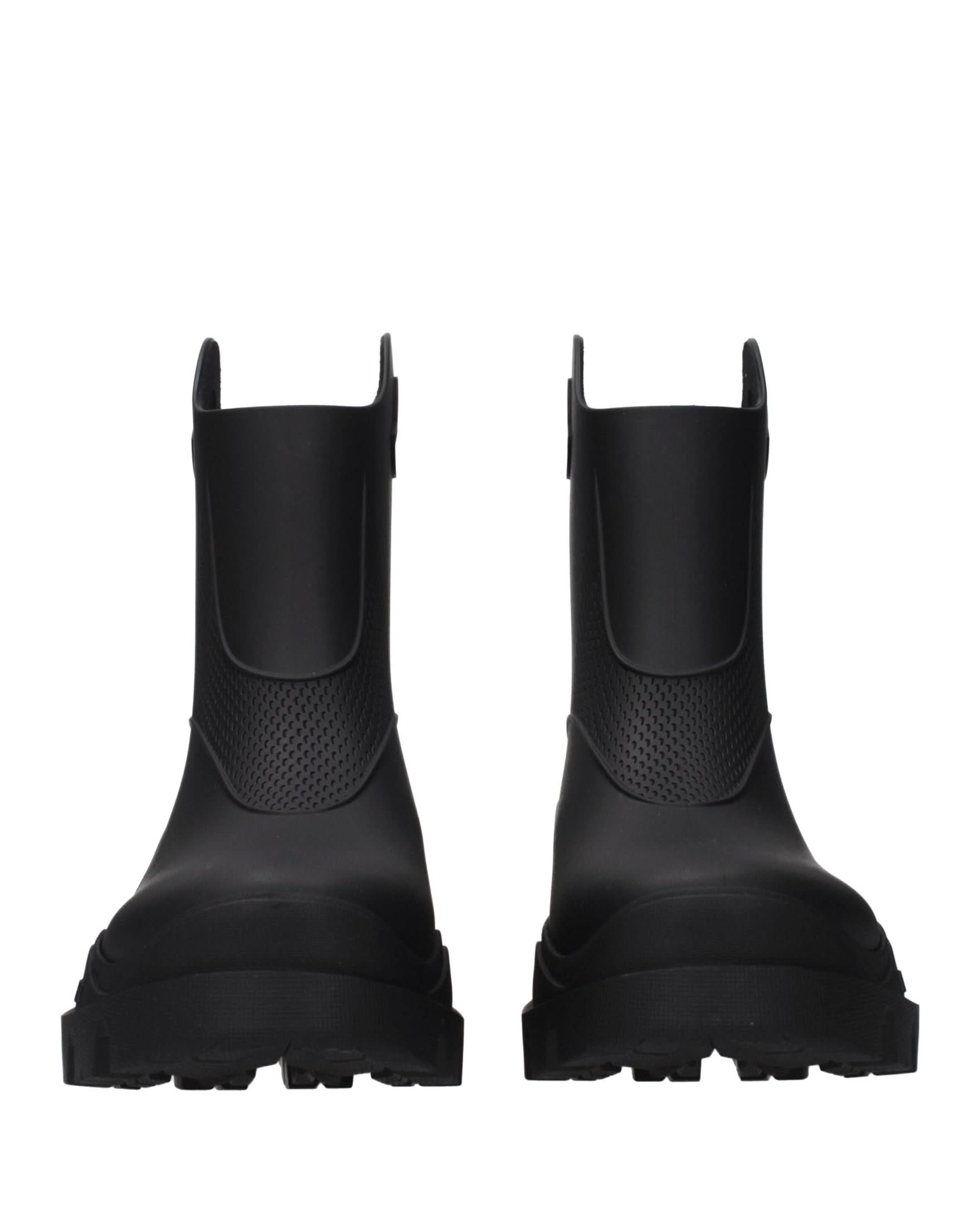 Moncler Black Cotton Ankle Boots Boots