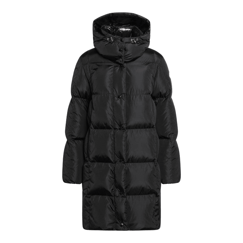 Moncler Black Litte Long Quilted Jacket Glam Steals