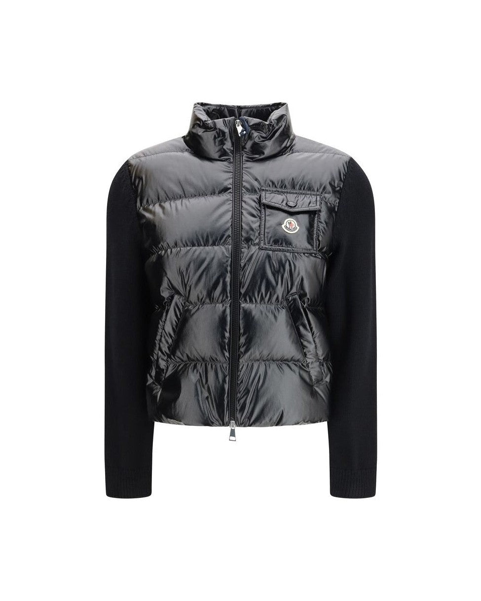 Moncler Black Polyamide Coat Glam Steals
