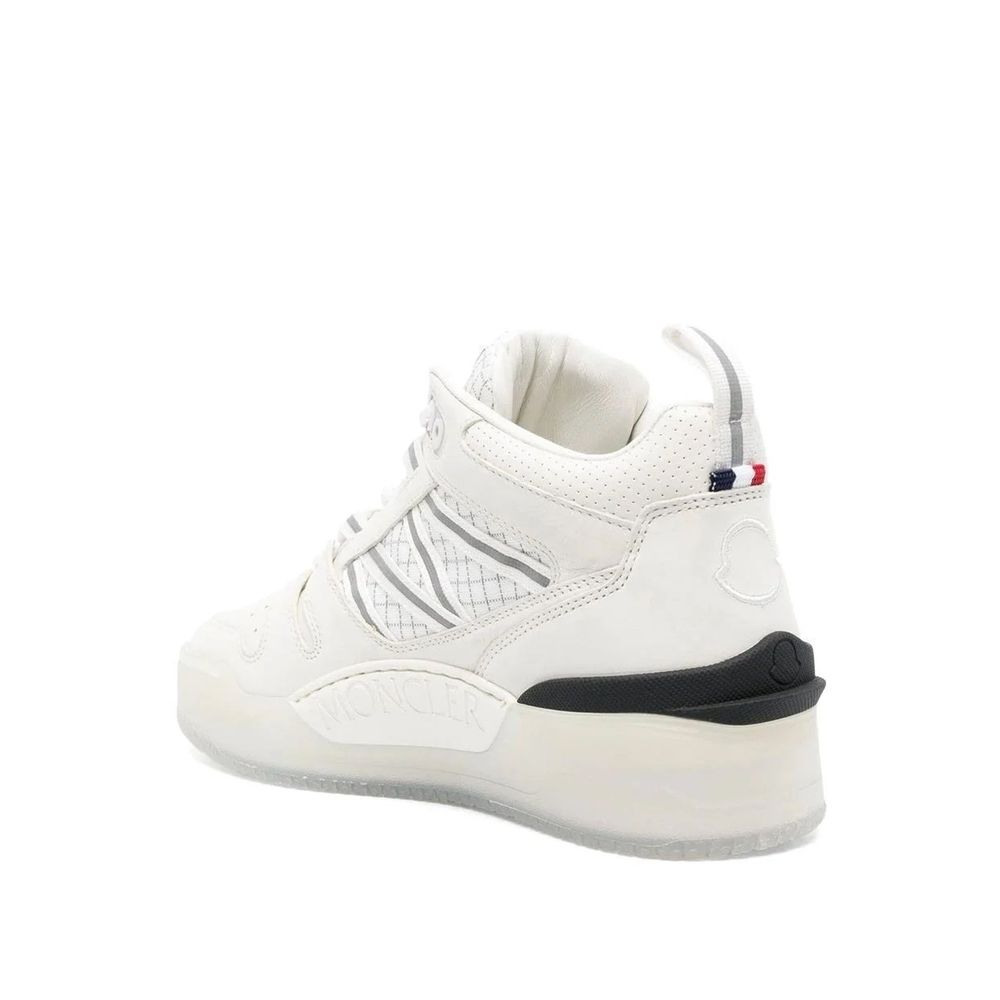 Moncler White Calfskin Athletic Sneakers Glam Steals