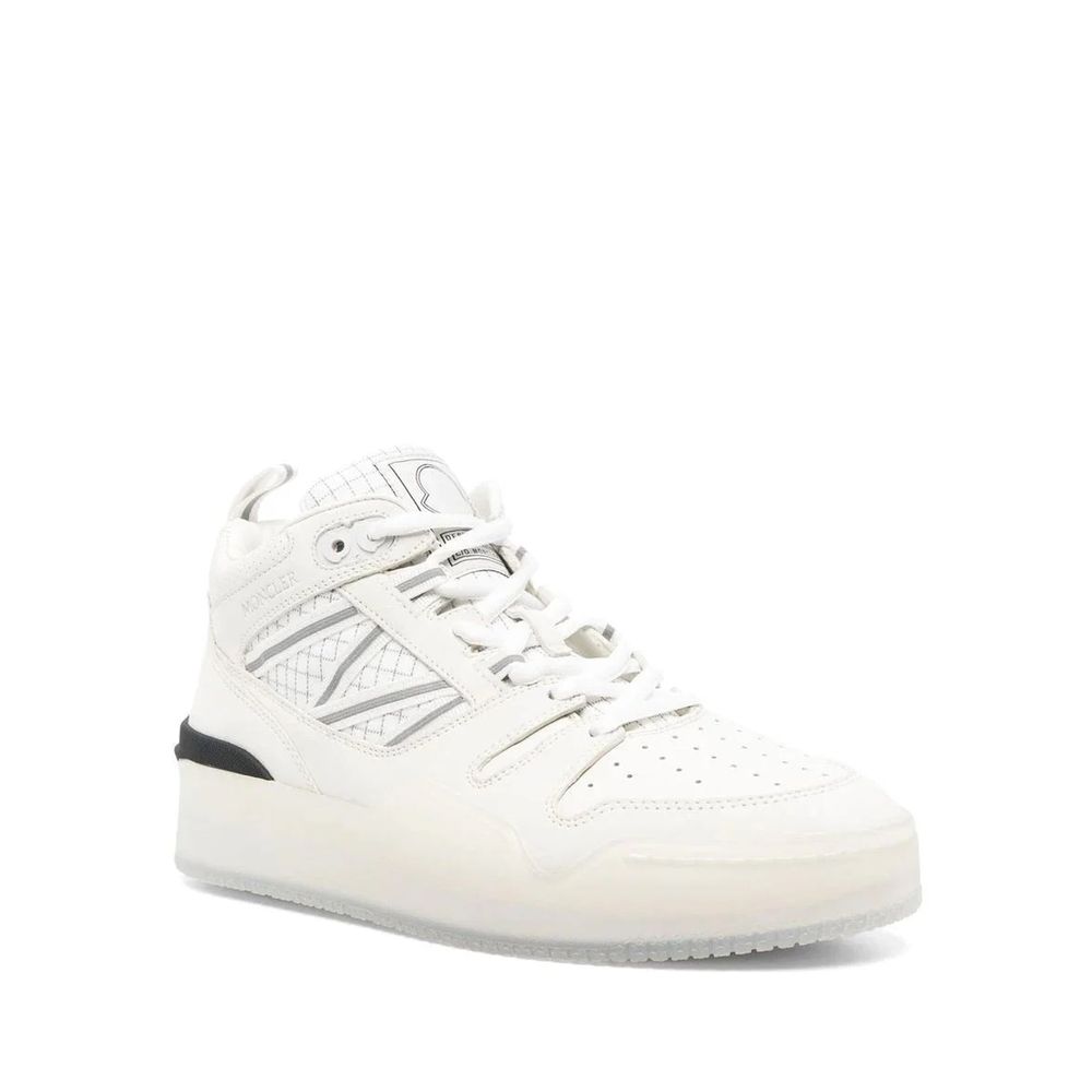 Moncler White Calfskin Athletic Sneakers Glam Steals