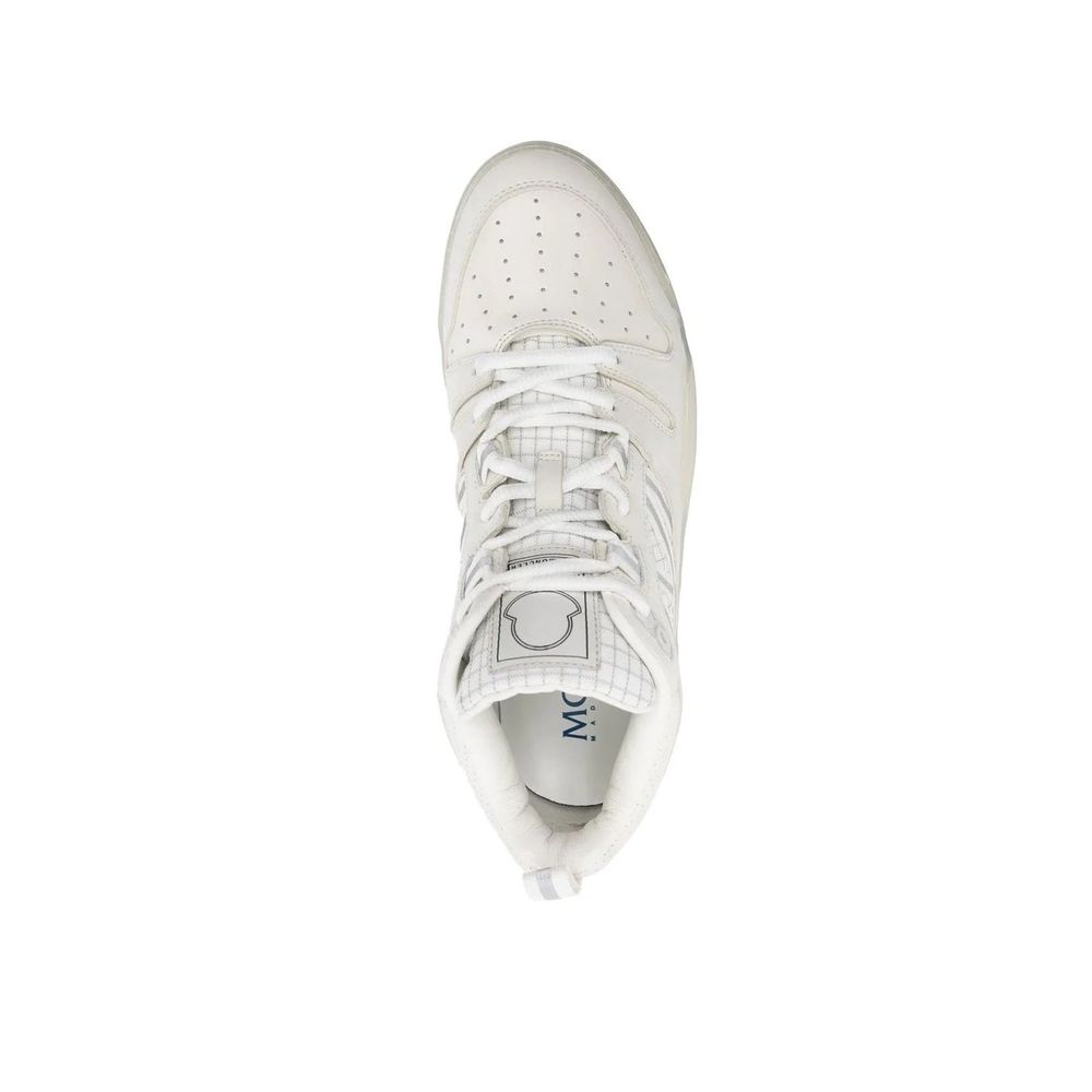 Moncler White Calfskin Athletic Sneakers Glam Steals