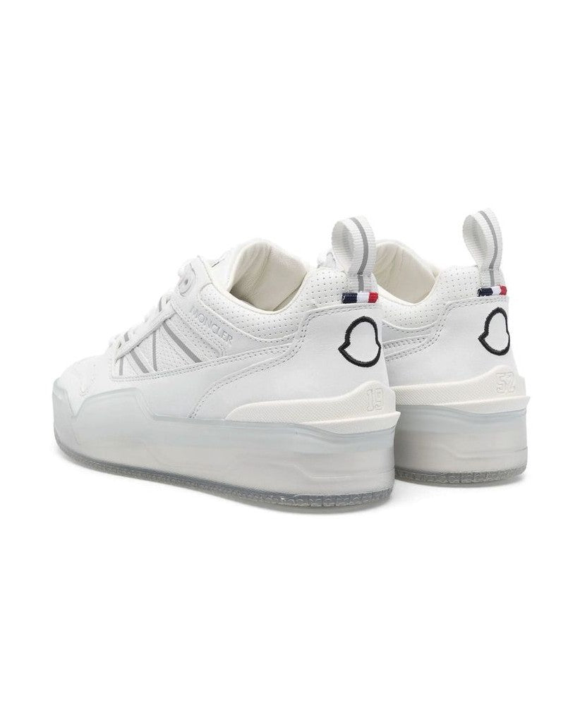 Moncler White Calfskin Low Top Sneakers Glam Steals