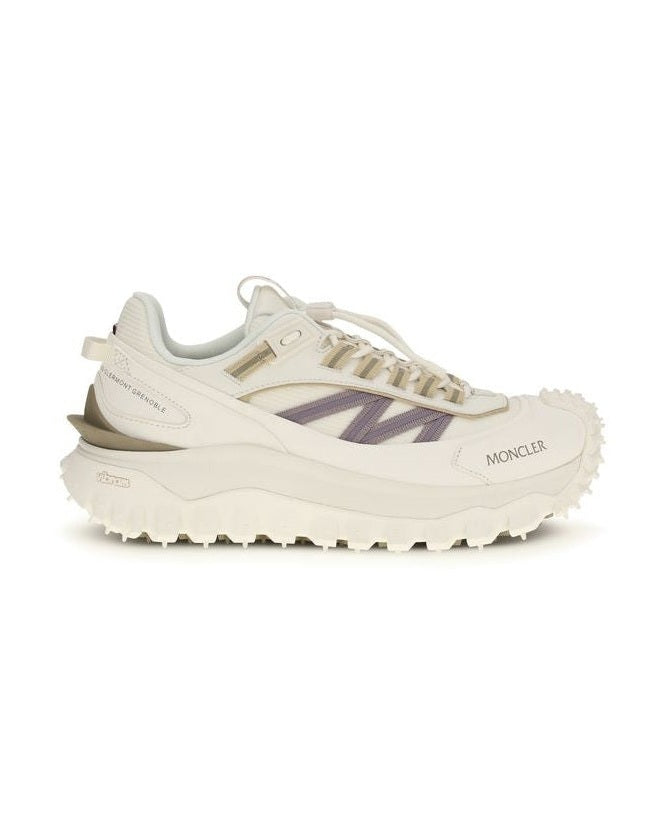 Moncler White Leather Calf Bos Taurus Athletic Sneakers Glam Steals
