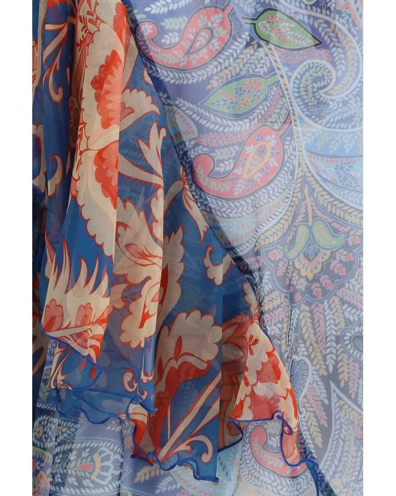 Multicolor Silk Pattern Shirt Glam Steals