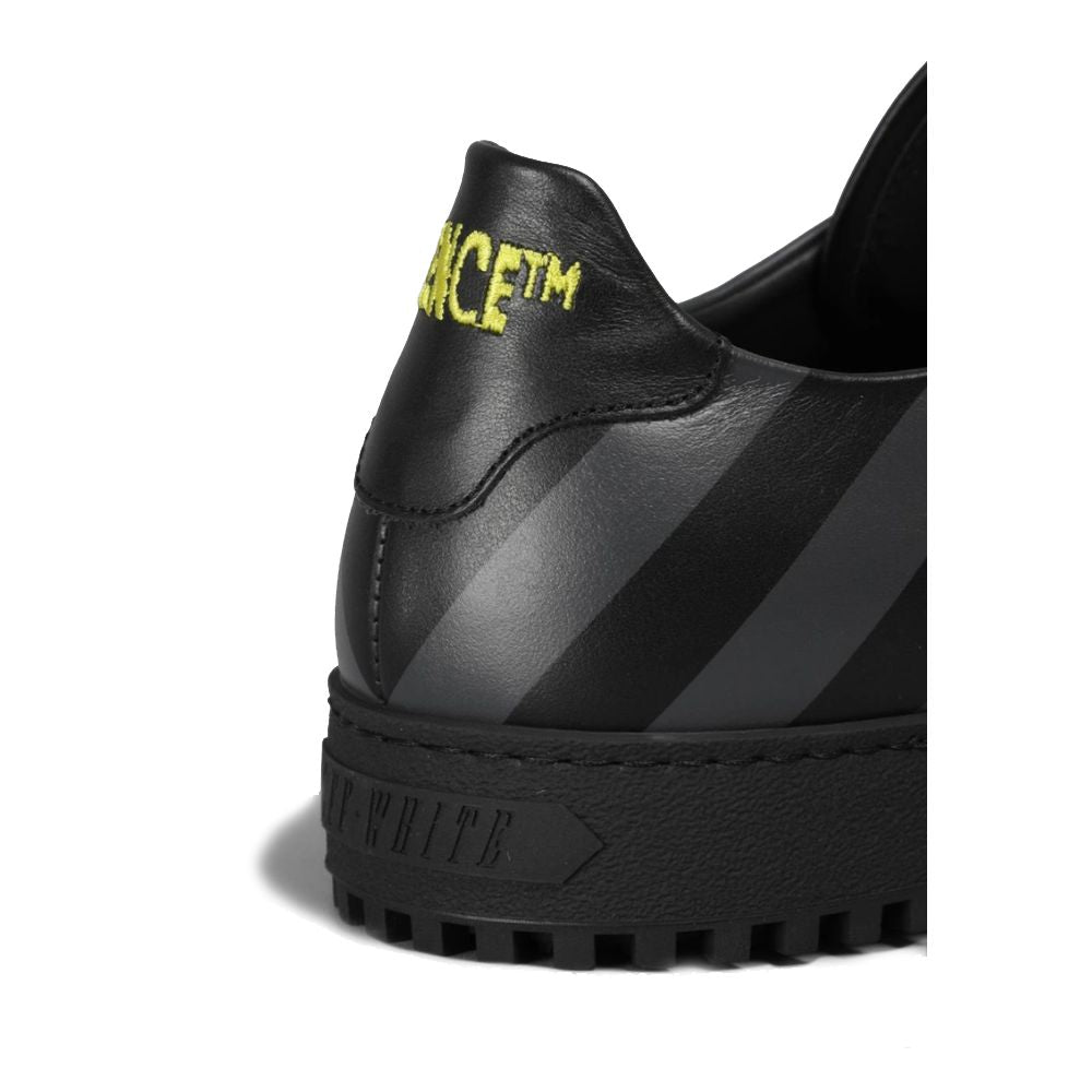 Off- Calfskin Women White Black Sneaker Glam Steals