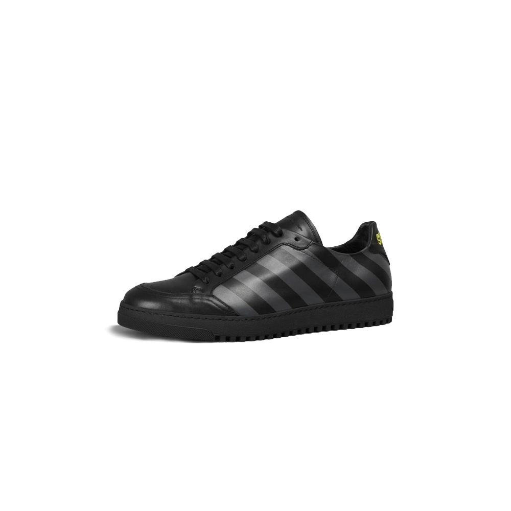 Off- Calfskin Women White Black Sneaker Glam Steals
