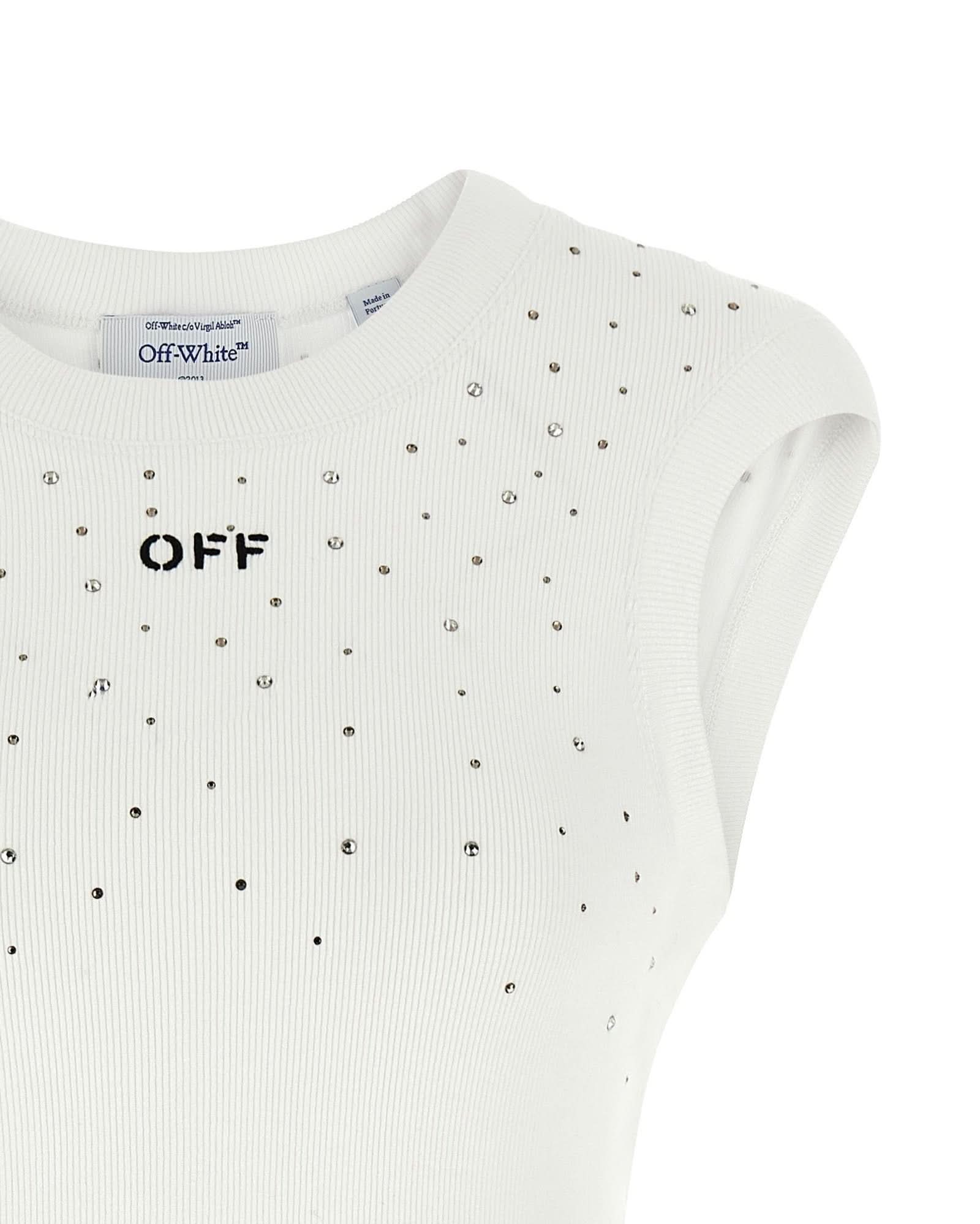Off-white Top Swarowski Glam Steals