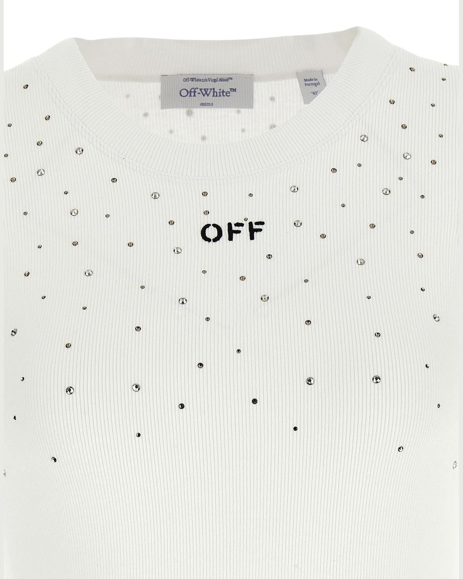 Off-white Top Swarowski Glam Steals