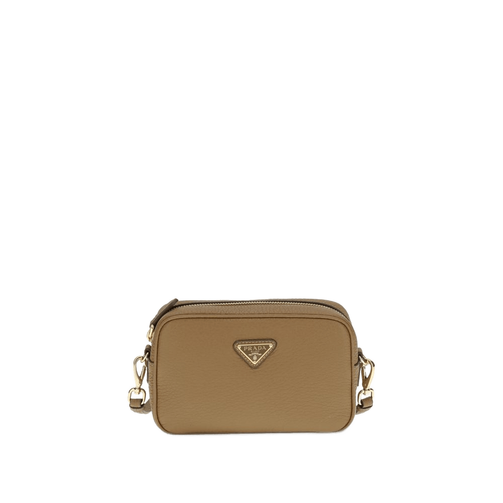 Prada Beige Calf Leather Bos Taurus Shoulder Bag