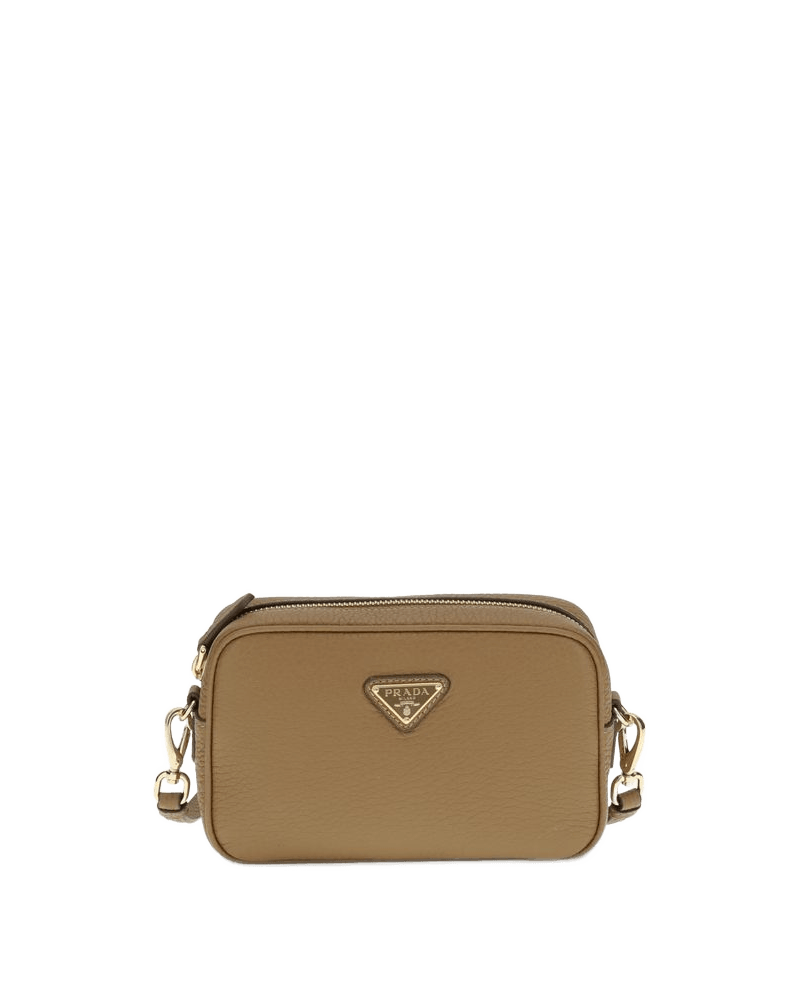 Prada Beige Calf Leather Bos Taurus Shoulder Bag Glam Steals